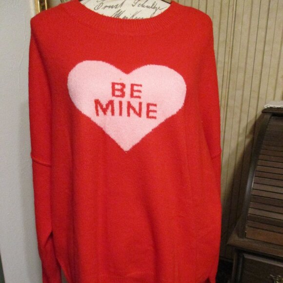 Vince Camuto Be Mine Valentine Oversized Ultra Soft Fit Long Sleeved Sweater XL - Picture 1 of 5